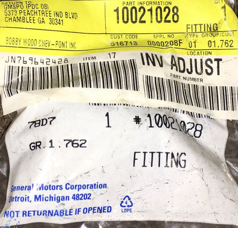 NOS 1982-86 Camaro 85-90 S10 S15 2.5L Crankcase Ventilation Hose Elbow Adapter NEW GM