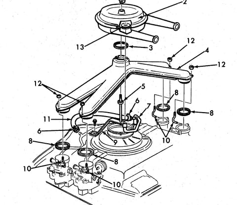 1965-66 CORVAIR CORSA 140 HP AIR CLEANER CROSSOVER - USED #6421253