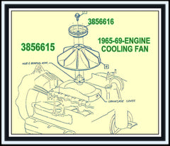 1965-69 CORVAIR MAGNESIUM ENGINE COOLING FAN - 1/4" BOLT HOLES