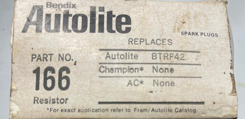 NOS Autolite 166 Spark Plugs – Bendix Resistor Type – USA Made