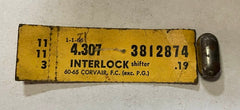 NOS 1960-65 CORVAIR 3 SPEED MANUAL TRANSMISSION SHIFT INTERLOCK (23/64 X 47/64)
