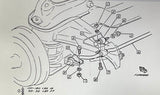 NOS 1965-69 CORVAIR FRONT SWAY / stabilizer BAR clamp - sold each