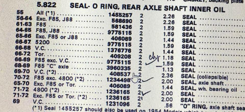 NOS GM 408537 Rear Axle Shaft Seal – 1969–70 Oldsmobile Vista Cruiser