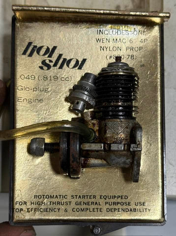 Vintage “Hot Shot” 0.049 Glo-Plug Engine – Wen Mac – Rare Collector’s Find