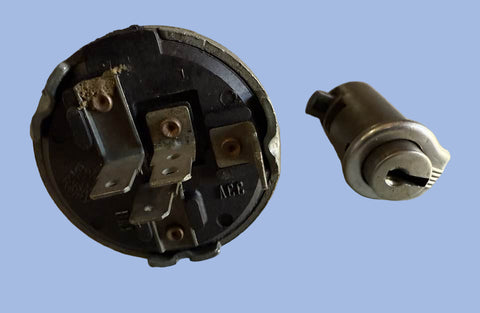 USED 1960-64 CORVAIR IGNITION SWITCH WITH KEY AND GLOVE BOX LOCK - SAME KEY 4 BOTH