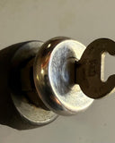 USED 1966-69 CORVAIR TRUNK LOCK ASSEMBLY AS PICTURED WITH KEY - 6 PIECE SET