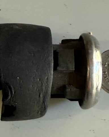 USED 1966-69 CORVAIR TRUNK LOCK ASSEMBLY AS PICTURED WITH KEY - 6 PIECE SET