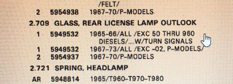 NCI GM 1961-63 Buick 59 Olds 61-2 F85 License Lens 60-73 trucks 58 pass c pics