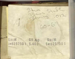 NOS 1960-67 CORVAIR SHIM PINION SHAFT BEARING - 6257501
