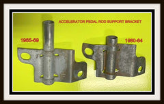 1960-69 CORVAIR ACCELERATOR PEDAL ROD SUPPORT BRACKET - MOUNTS TO FLOOR