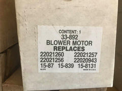 NCI NEW NORS - Blower Motor w/o Wheel - Heater