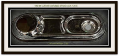 1960-64 CORVAIR CHROMED OR ORIGINAL SPARE WHEEL LOCK PLATE -