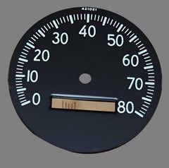 NOS Stewart Warner 421021 Speedometer 80 MPH FACEPLATE NC NCI