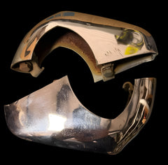 USED 1960-64 CORVAIR BUMPER GUARDS - PAIR - WITH MOUNTING HARDWARE PICTURED