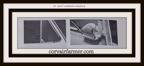 NOS 1961-65 CORVAIR VAN TRUCK VENT WINDOW HANDLE-RIGHT / LEFT PAIR