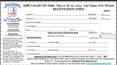 MAY 17-19, 2024 CORVAIR TRI-STATE, NEW MEXICO SHOW / EVENT