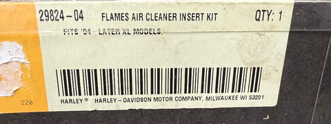 Genuine Harley-Davidson Flames Air Cleaner Insert Kit — NOS Part No. 29824‑04