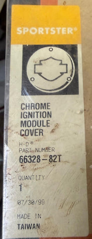 Genuine Harley-Davidson Chrome Ignition Module Cover — NOS Part No.