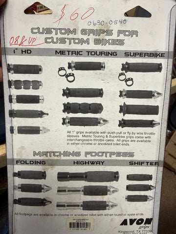 AVON AIR‑87‑FLY Air Cushion Grips — Fly‑By‑Wire — New Fits 2008+ Harley Touring Models