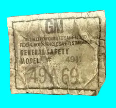 Vintage GM Seat Belt STRAP – Detail Safety Model 19.69