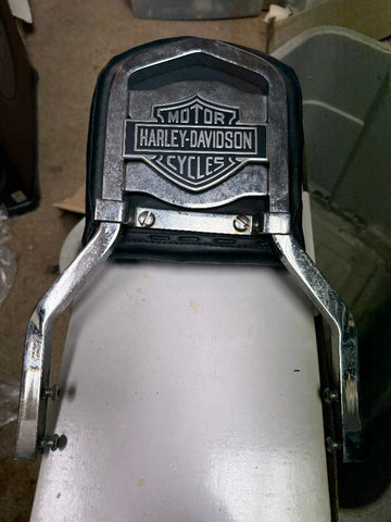 Genuine Harley-Davidson Chrome Passenger Backrest / Sissy Bar with Pad