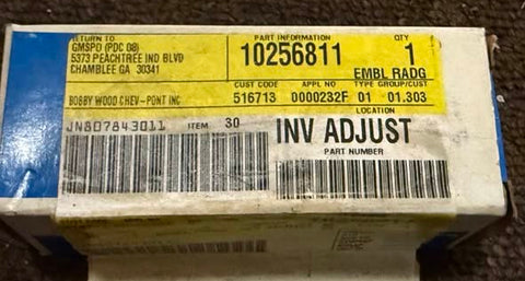 NOS GM Front Grille Bowtie Emblem – Part #10256811 (1991–1994 Chevrolet Lumina / EuroSport)