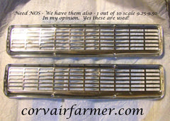 USED 1965 CORVAIR CORSA Rear Grill Inserts - SOLD EACH