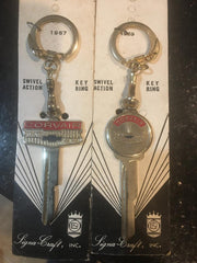 NOS CORVAIR KEY RING BLANK - OVAL OR RECTANGULAR