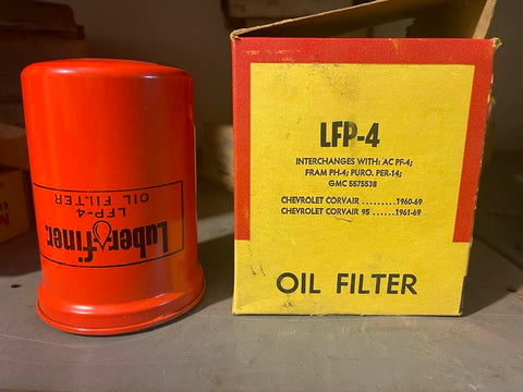 CORVAIR - ALL LUBER-FINER LFP-4 OIL FILTER - COLLECTIBLE - RARE