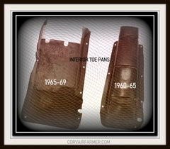 1960-69 CORVAIR INTERIOR TOE PANS - SOLD EACH