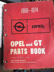 NCI 1968-1974 NCI OPEL AND GT PARTS BOOK