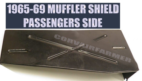 USED 1965-1969 CORVAIR RIGHT SIDE MUFFLER HEAT SHIELD - GM #3870294