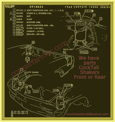 USED 1965-69 CORVAIR CONVERTIBLE REAR BODY WEIGHT DAMPENER / SHAKER