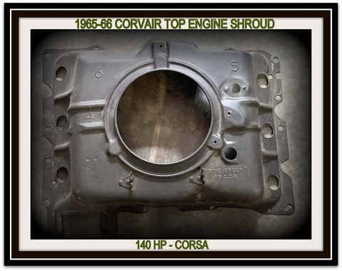 Front Shroud Engine USED 1965-66 CORVAIR CORSA 140 HP TOP ENGINE SHROUD | CorvairFarmer
