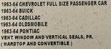1963-64 CHEVROLET BUICK PONTIAC CADILLAC OLDS CAR VENT WINDOW