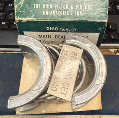 NOS OHIO QUALITY 1567-M .040 Main Bearing Set Ford 2N, 8N, and 9N tractors industrial engines