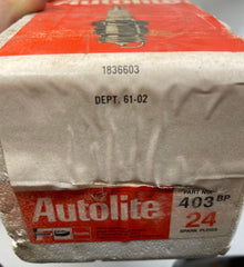 Vintage Autolite 403 BP Spark Plugs – Box of 24 – NOS USA Made