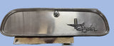 USED CORVAIR SPYDER GLOVE COMPARTMENT DOOR W/ EMBLEM, LOCK (NO KEY) AND HINGE