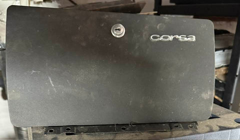 USED 1965-66 CORVAIR CORSA GLOVE COMPARTMENT DOOR W/ EMBLEM