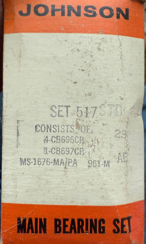 NOS Johnson SET 517 STD Main Bearing Set