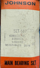 NOS Johnson SET 517 STD Main Bearing Set