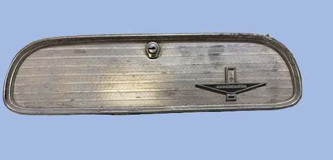 USED 1963 CORVAIR MONZA GLOVE COMPARTMENT DOOR W/ EMBLEM, HINGE AND LOCK (NO KEY)