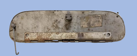 USED 1961 CORVAIR MONZA GLOVE COMPARTMENT DOOR W/ EMBLEM, HINGE AND LOCK (NO KEY)