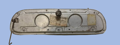 USED 1961 CORVAIR MONZA 900 GLOVE COMPARTMENT DOOR W/ EMBLEM, LOCK (NO KEY)