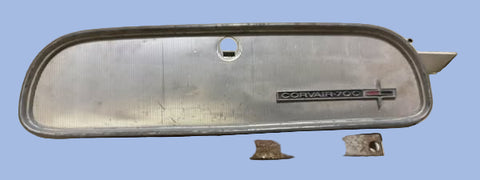 USED 1964 CORVAIR MONZA GLOVE COMPARTMENT DOOR W/ EMBLEM, HINGE