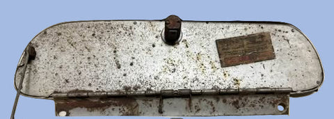 USED CORVAIR SPYDER GLOVE COMPARTMENT DOOR W/ EMBLEM, LOCK (NO KEY) AND HINGE