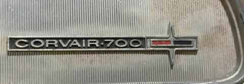 USED 1964 CORVAIR MONZA GLOVE COMPARTMENT DOOR W/ EMBLEM, HINGE