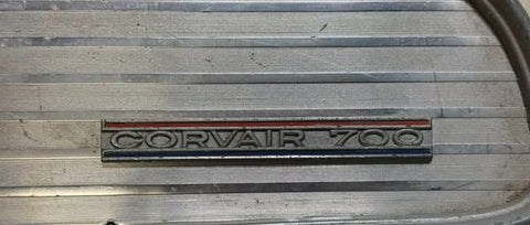 USED 1962 CORVAIR MONZA 700 GLOVE COMPARTMENT DOOR W/ EMBLEM, HINGE AND LOCK