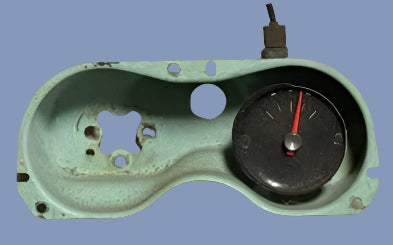 USED 1965-66 CORVAIR CORSA MANIFOLD PRESSURE BOOST GAUGE (UNTESTED) WITH HOUSING ASSY