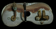 USED 1965-66 CORVAIR CORSA MANIFOLD PRESSURE BOOST AND GAS GAUGE (UNTESTED) WITH HOUSING / LENS ETC
